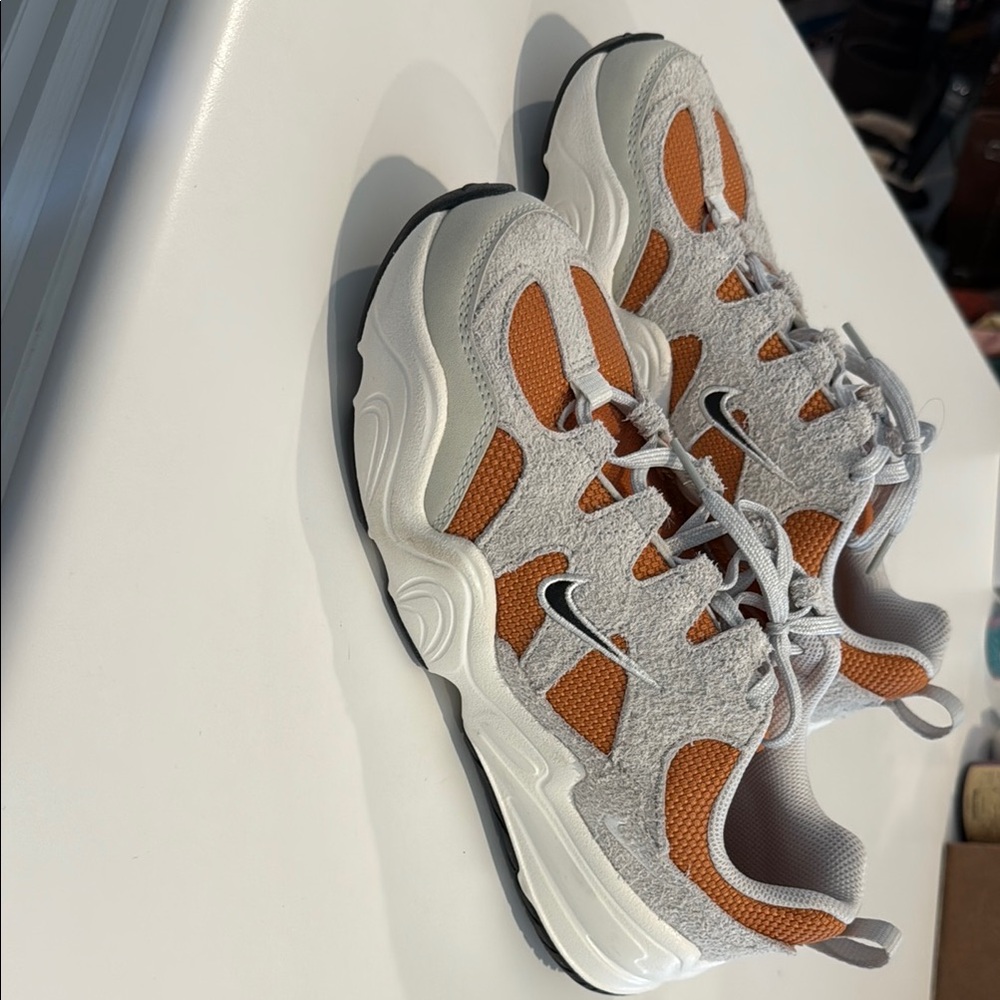Nike Orange and White Retro Sneakers